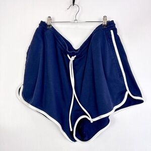 Express Navy White Trim Drawstring Shorts